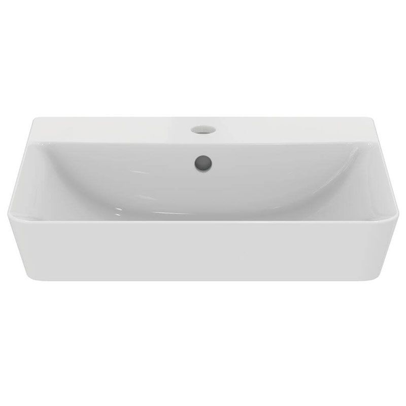 Ideal Standard Connect Air 500mm Semi-Recessed Basin With Overflow - White - E03