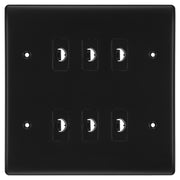 BG Nexus Metal Black Nickel 6 Gang Flex Outlet Socket by British General (BG-NEXUS-MB-6G-FLEX-OUTLET-SOCKET)