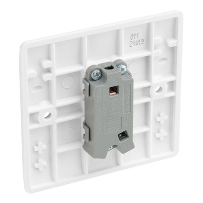BG Nexus Single 1 Way Light Switch 1 Gang 10AX White & 32mm Pattress Back Box