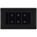 BG Nexus Matt Black Triple Master Touch Dimmer Switch Black Inserts