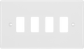 BG R84 Nexus Grid | White | Moulded 4 Module Front Plate