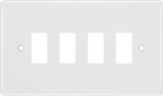 BG R84 Nexus Grid | White | Moulded 4 Module Front Plate by British General (BG-R84)