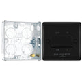 BG Nexus Matt Black 10A Triple Pole Fan Isolator Switch NFB15 with 25mm Steel Back Box