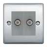 BG Nexus Metal Polished Chrome Double Satellite Socket NPC642G by British General (BG-NPC642G)