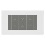 BG Nexus White Moulded Triple Master Touch Dimmer Switch - Grey Insert by British General (BG-8EMR4+EMTDMG)