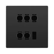 BG Evolve Black Chrome 5 Gang Trailing Edge LED Dimmer Light Switch 2 Way Custom Switch by British General (Evolve-BC-CUSTOM-5GANG-5xDIMMER-2Way)