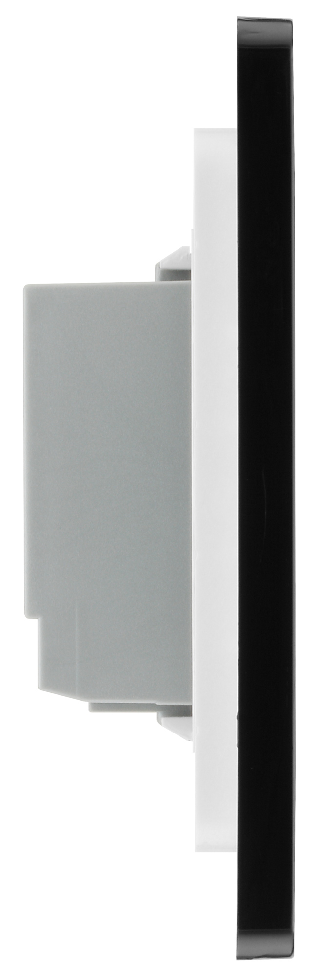 PCDDBTDM2B Side - This Evolve Matt Blue double master trailing edge touch dimmer allows you to control your light levels and set the mood.