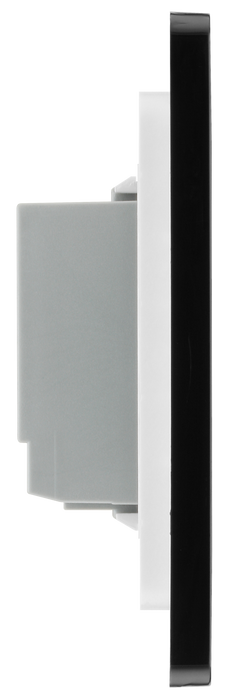 PCDDBTDM2B Side - This Evolve Matt Blue double master trailing edge touch dimmer allows you to control your light levels and set the mood.