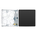 BG Evolve Black Chrome 2 Way Single Edge to Edge Rocker Switch PCDBC12EB with 25mm Steel Back Box