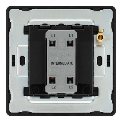 BG Evolve Polished Copper Intermediate Edge to Edge Rocker Switch PCDCP13EB with 35mm Steel Back Box