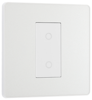 BG PCDCLTDM1W Pearlescent White Evolve 1 Gang 200W Trailing Edge Master Touch Dimmer - White Insert by British General (BG-PCDCLTDM1W-Shopify-SA_1)