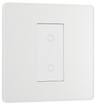 BG PCDCLTDM1W Pearlescent White Evolve 1 Gang 200W Trailing Edge Master Touch Dimmer - White Insert by British General (BG-PCDCLTDM1W-Shopify-SA_1)