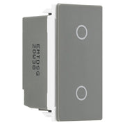 BG EMTDSG Slave Touch LED Dimmer Trailing Edge Euro Module Grey Insert by British General (BG-EMTDSG)