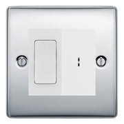 BG Nexus Polished Chrome 20A Secret Key Switch with 20A Double Pole Switch - White Insert