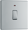 BG Electrical FPC31 Nexus Screwless Flat-Plate Single Switch Polished Chrome Neon 2 Way 20A by British General (BG-FPC31-Shopify-SA_1)