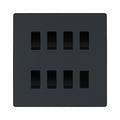 BG Evolve Matt Grey 7 Gang Custom Grid Light Switch