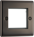 BG Electrical NBNEMS2 Euro Module Nexus Metal 2 Module Square Front Plate Black Nickel