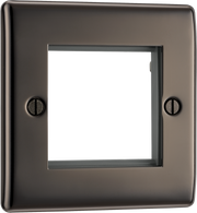BG Electrical NBNEMS2 Euro Module Nexus Metal 2 Module Square Front Plate Black Nickel by British General (BG-NBNEMS2-Shopify-SA_1)