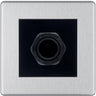 BG Screwless Brushed Steel 45A Flex Outlet Euro Module | Black Insert by British General (BG-FBSEMS2+EM45AFO)