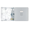 BG Screwless Polished Chrome RJ45 Single Data Outlet FPCRJ451 with 25mm Steel Back Box