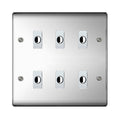 BG Nexus Metal Polished Chrome 6 Gang Flex Outlet Socket