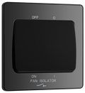 BG PCDBC15B Black Chrome Evolve 10A 3 Pole Fan Isolator - Black Insert