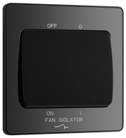 BG PCDBC15B Black Chrome Evolve 10A 3 Pole Fan Isolator - Black Insert by British General (BG-PCDBC15B)