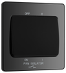 BG PCDBC15B Black Chrome Evolve 10A 3 Pole Fan Isolator - Black Insert by British General (BG-PCDBC15B)
