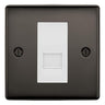 BG Nexus Black Nickel Single IDC Secondary Telephone Socket - White Insert by British General (BG-NBNBTS1W)