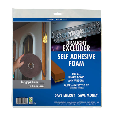Other Door Hardware: Self Adhesive Seals Brown / 15 metres by Astroflame (ASTRO-ADFSB/15)