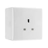 BG Nexus 13A Single Unswitched Power Socket White & 50mm Pattress Back Box by British General (BG-823+877)