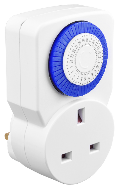 Masterplug TMS24 24 Hour Mechanical Segment Timer with Switch and Neon