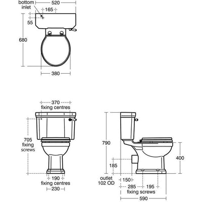 Ideal Standard Waverley Classic Close Coupled Cistern - U470901 by Ideal Standard (IdealStandard-U470901)