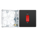 BG Evolve Black Chrome 45A DP Single Plate + Neon PCDBC74B with 25mm Steel Back Box