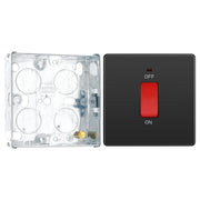 BG Evolve Black Chrome 45A DP Single Plate + Neon PCDBC74B with 25mm Steel Back Box