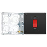 BG Evolve Black Chrome 45A DP Single Plate + Neon PCDBC74B with 25mm Steel Back Box by British General