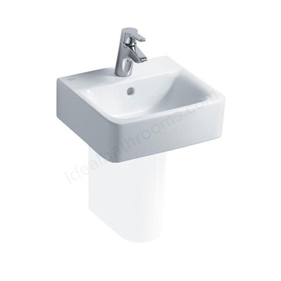 Ideal Standard Concept Cube 400mm Cloakroom Basin With Overflow - White - E803101