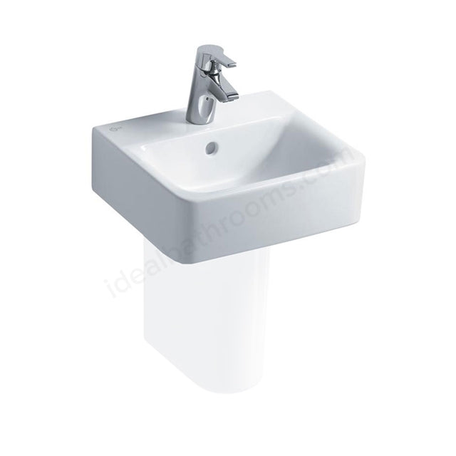 Ideal Standard Concept Cube 400mm Cloakroom Basin With Overflow - White - E803101