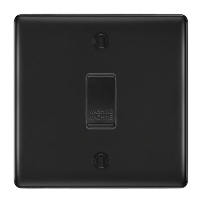 BG Matt Black 1 Gang Custom Grid Switch Panel Labelled Kitchen Appliance by British General (BG-NEXUS-MB-Kitchen-Appliance-1Gang)
