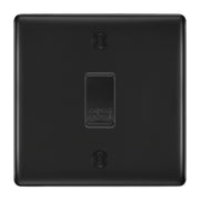 BG Matt Black 1 Gang Custom Grid Switch Panel Labelled Kitchen Appliance by British General (BG-NEXUS-MB-Kitchen-Appliance-1Gang)