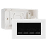 BG White Moulded 4 Gang RJ11 Telephone Socket Euro Module with 50mm Back Box - Black Insert by British General (BG-EMRJ11B-4G-50)