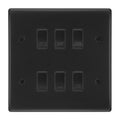 BG Matt Black 6 Gang Custom Grid Switch Panel Labelled Kitchen Appliance