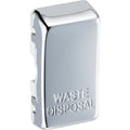 BG RRWDISPC Nexus Grid Polished Chrome 'WASTE DISPOSAL' Rocker