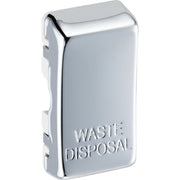 BG RRWDISPC Nexus Grid Polished Chrome 'WASTE DISPOSAL' Rocker by British General (BG-RRWDISPC-Shopify-SA_1)
