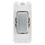 BG RRFDBS Brushed Steel 20 Amp Double Pole Appliance Grid Switch Labelled Fridge