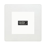 BG Evolve Pearlescent White PCDCLHDMIW 1 Gang Single HDMI Socket by British General (BG-PCDCLEMS2W+EMHDMIW)