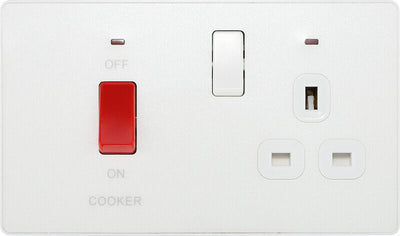 Switches: BG Evolve Pearlescent White Screwless Switches & Sockets White Insert Full Range PCDCL12W - Single Light Switch 20A by British General (BG-EVOLVE-PEARLESCENT-WHITE-PCDCL12W)