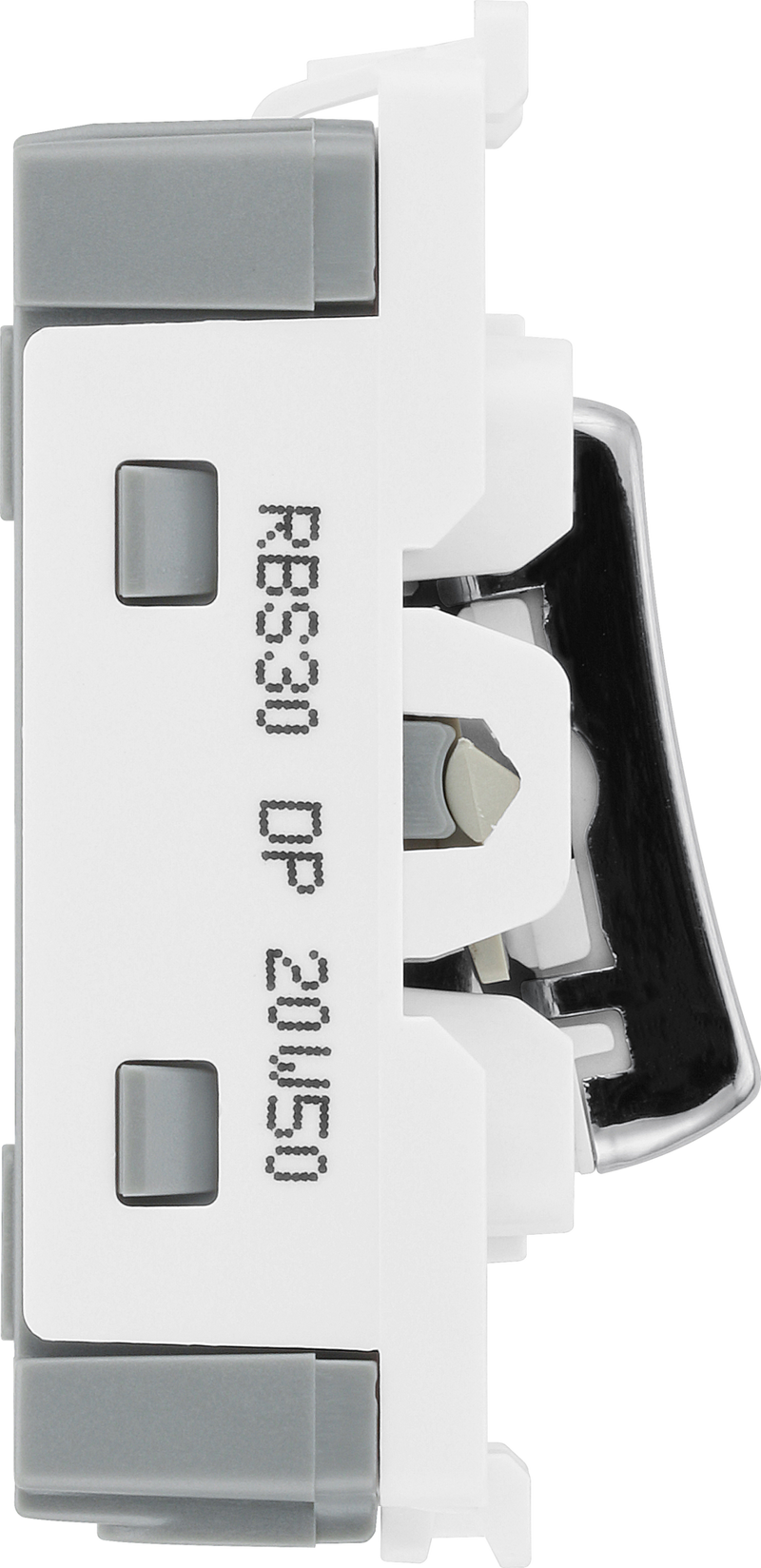 BG RBS30 Nexus Grid Brushed Steel 20A 2 Pole Switch Module