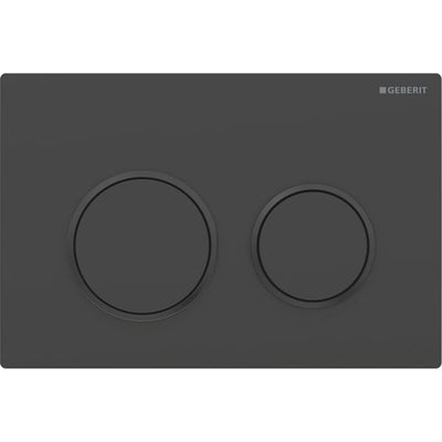 Geberit Omega20 Round WC Dual Flush Plate - Matt Black - 115.085.16.1
