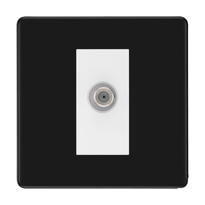 BG Screwless Matt Black Satellite Socket FFB64W by British General (BG-FFB64W)